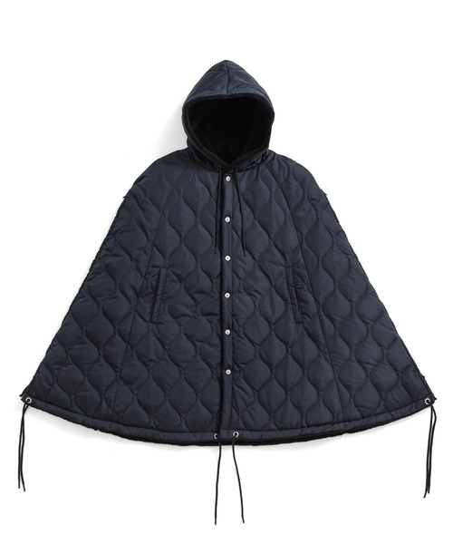 TAION（タイオン）の「【TAION（タイオン）】〈グッズ〉ミリタリー ダウンケープ（ポンチョ・メンズ・ブラック系その他2/ブラック×ブラック/ダークブラウン系4/ベージュ系その他4/ネイビー系5/オリーブ系6・ONESIZE）」の6枚目の写真