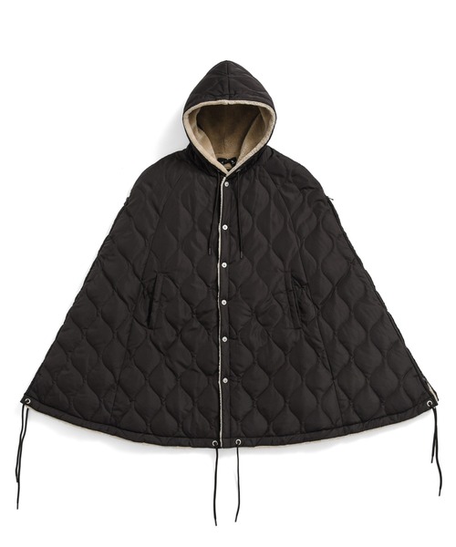 TAION（タイオン）の「【TAION（タイオン）】〈グッズ〉ミリタリー ダウンケープ（ポンチョ・メンズ・ブラック系その他2/ブラック×ブラック/ダークブラウン系4/ベージュ系その他4/ネイビー系5/オリーブ系6・ONESIZE）」の7枚目の写真