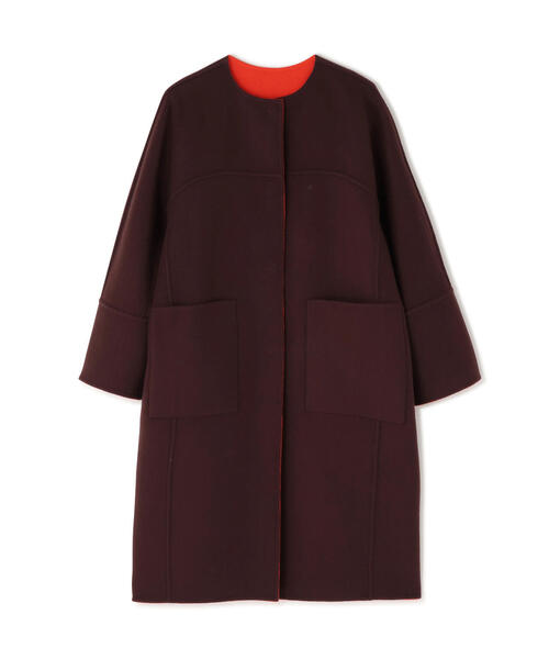 ◇Ca混2TONEリバーコクーンコート（ノーカラーコート）｜ADORE