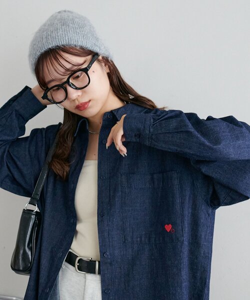 セール】【WEB限定】ハート刺繍シャツ（シャツ/ブラウス）｜DISCOAT