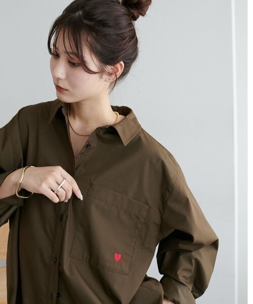 セール】【WEB限定】ハート刺繍シャツ（シャツ/ブラウス）｜DISCOAT
