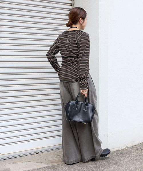 JOURNAL STANDARD（ジャーナルスタンダード）の「ベアテレコホルターネックプルオーバー（その他トップス・レディース・ブラウン/ブラック・FREE）」の12枚目の写真