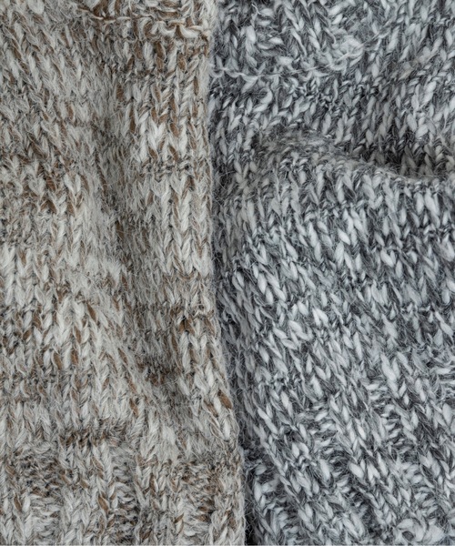 lawgy(ラウジー)の「mix uneck knit vest / ミックスuネックニットベスト(ベスト・レディース・グレー/ブラウン・FREE)」の15枚目の写真