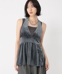 studio CLIP | 【daily CLIP】ベロアホルターネックビスチェ(タンクトップ)