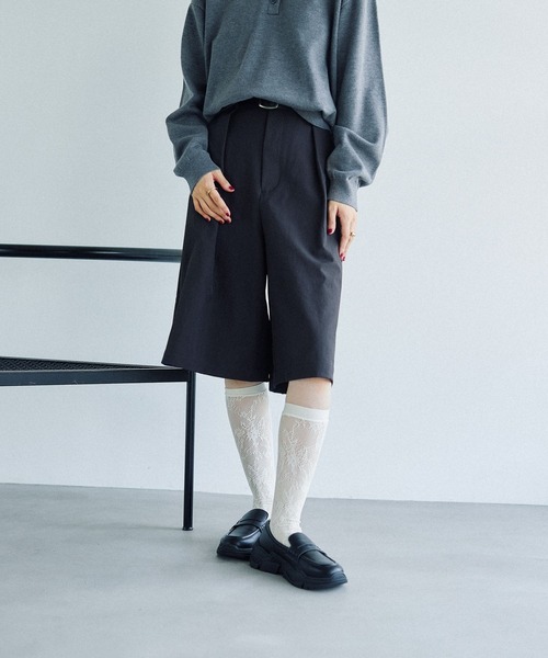 LEPSIM（レプシィム）の「ツイルハーフパンツ　588182（その他パンツ・レディース・アイボリー/ブラック・FREE）」の21枚目の写真