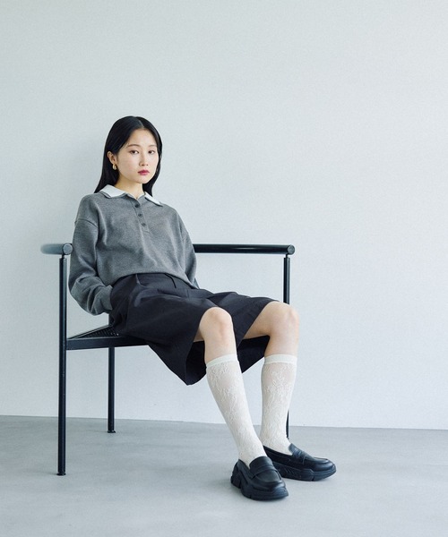 LEPSIM（レプシィム）の「ツイルハーフパンツ　588182（その他パンツ・レディース・アイボリー/ブラック・FREE）」の3枚目の写真