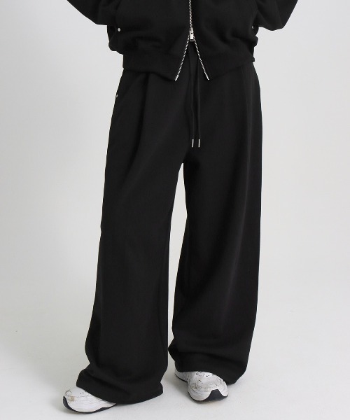 BLACKUP（ブラックアップ）の「[B-BASIC] ダブルコットンリベットワンタック2WAYパンツ（スウェットパンツ・レディース・グレー/ブラック・FREE）」の6枚目の写真