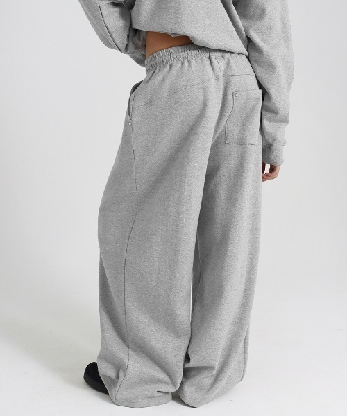 BLACKUP（ブラックアップ）の「[B-BASIC] ダブルコットンリベットワンタック2WAYパンツ（スウェットパンツ・レディース・グレー/ブラック・FREE）」の21枚目の写真