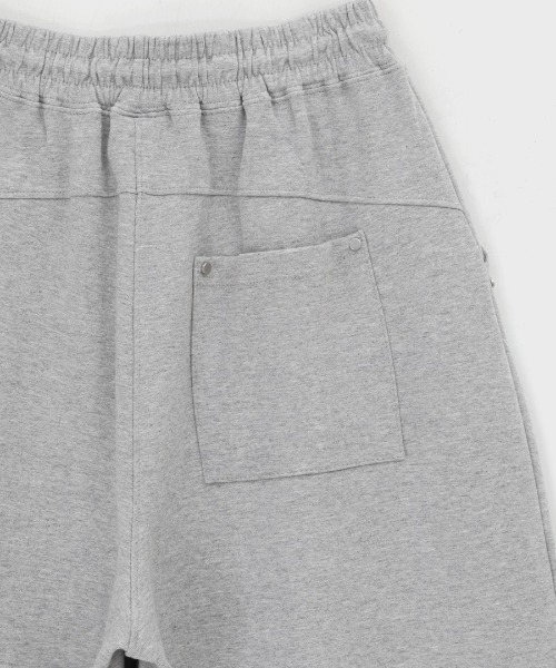 BLACKUP（ブラックアップ）の「[B-BASIC] ダブルコットンリベットワンタック2WAYパンツ（スウェットパンツ・レディース・グレー/ブラック・FREE）」の3枚目の写真
