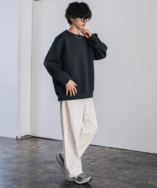 セール】ルーズシルエットペールトーンダンボールニットフェイク