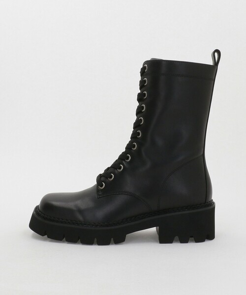 スクエアレースアップ ショートブーツ55↑（ブーツ）｜ODETTE E