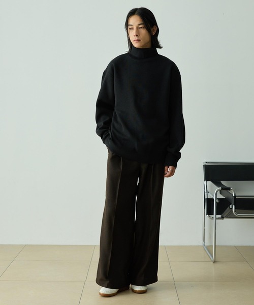 EMMA CLOTHES（エマクローズ）の「【セットアップ対応】テックツイード ディープタック センタークリース セミフレアパンツ（スラックス・メンズ・グレー/チャコール/ネイビー/ブラウン・M/S/L）」の12枚目の写真