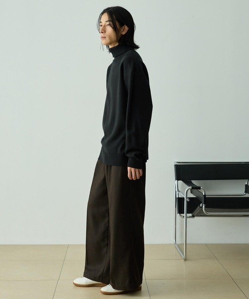 EMMA CLOTHES（エマクローズ）の「【セットアップ対応】テックツイード ディープタック センタークリース セミフレアパンツ（スラックス・メンズ・グレー/チャコール/ネイビー/ブラウン・M/S/L）」の19枚目の写真