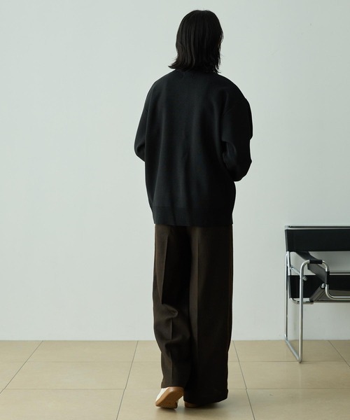 EMMA CLOTHES（エマクローズ）の「【セットアップ対応】テックツイード ディープタック センタークリース セミフレアパンツ（スラックス・メンズ・グレー/チャコール/ネイビー/ブラウン・M/S/L）」の20枚目の写真