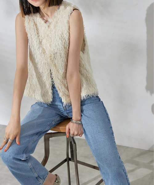 each（イーチ）の「ノースリフリンジファーベスト（ベスト・レディース・ブラック/グレー/アイボリー・FREE）」の16枚目の写真