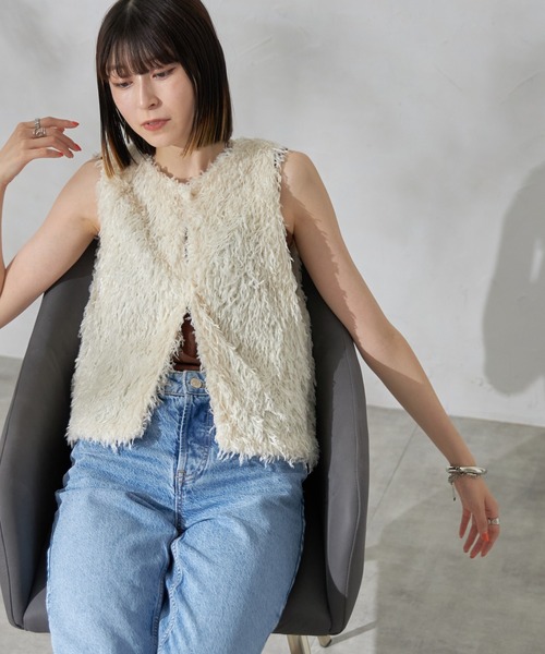 each（イーチ）の「ノースリフリンジファーベスト（ベスト・レディース・ブラック/グレー/アイボリー・FREE）」の14枚目の写真