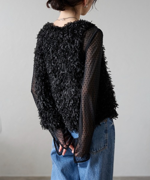 each（イーチ）の「ノースリフリンジファーベスト（ベスト・レディース・ブラック/グレー/アイボリー・FREE）」の7枚目の写真