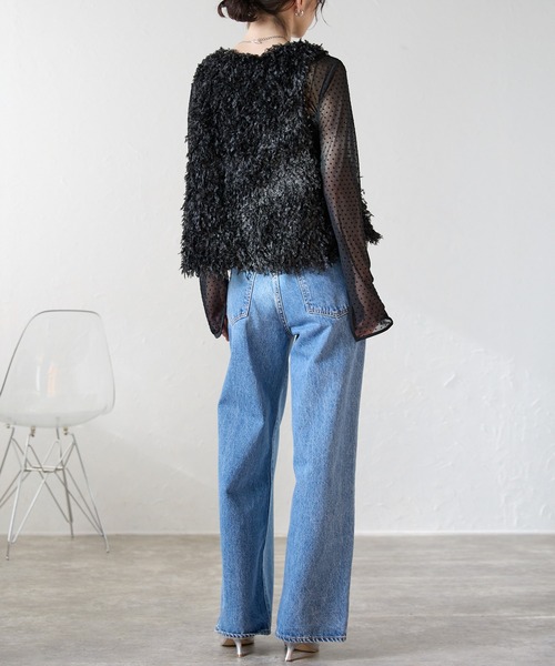 each（イーチ）の「ノースリフリンジファーベスト（ベスト・レディース・ブラック/グレー/アイボリー・FREE）」の13枚目の写真