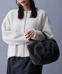 NICOLE white | フェイクファーバッグ(ハンドバッグ)