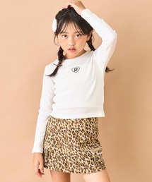 ANAP kids（アナップキッズ）の「刺繍ハートロゴ リブトップス【ジュニアお揃い】（Tシャツ/カットソー・キッズ）」
