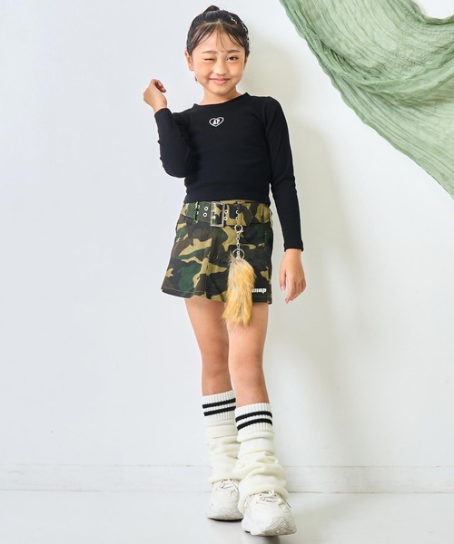 ANAP kids(アナップキッズ)の「刺繍ハートロゴ リブトップス【ジュニアお揃い】(Tシャツ/カットソー・キッズ・ブラック/イエロー/ブラック×ホワイト/ホワイト/ピンク・130/120/110)」の13枚目の写真