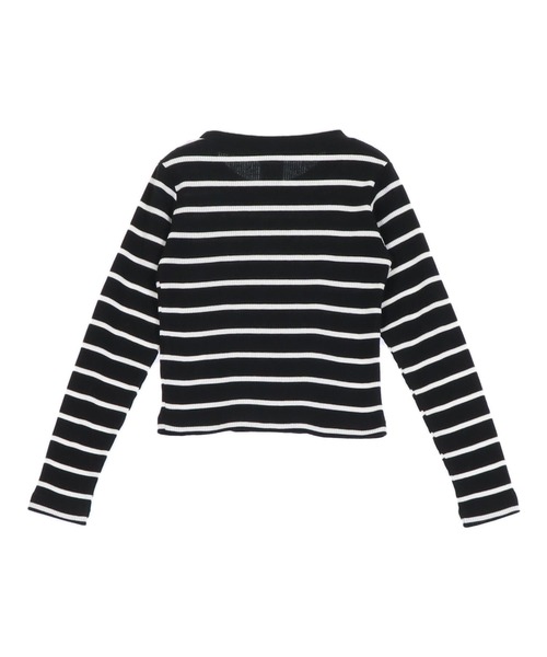 ANAP kids(アナップキッズ)の「刺繍ハートロゴ リブトップス【ジュニアお揃い】(Tシャツ/カットソー・キッズ・ブラック/イエロー/ブラック×ホワイト/ホワイト/ピンク・130/120/110)」の21枚目の写真