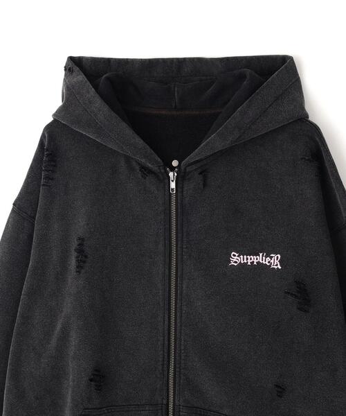 JSB 黒　Lサイズ　パーカー　新品未開封 SUPPLIER/サプライヤー/【LHP EXCLUSIVE】DAMAGE CROSS HOODIE