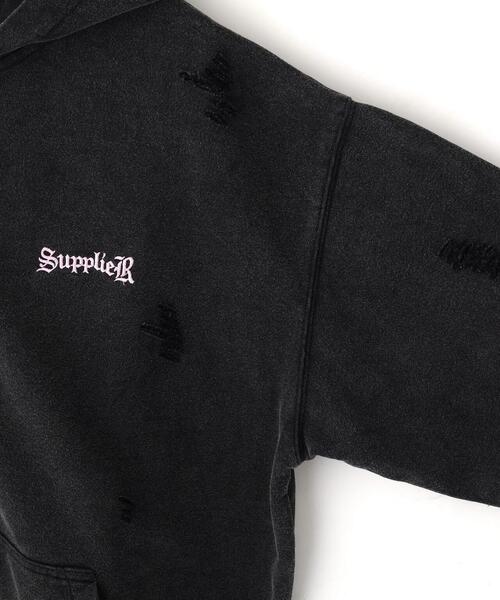 SUPPLIER（サプライヤー）の「SUPPLIER/サプライヤー/【LHP EXCLUSIVE】DAMAGE CROSS HOODIE（パーカー・メンズ・ブルー/ピンク/オレンジ・M/L/XL）」の19枚目の写真