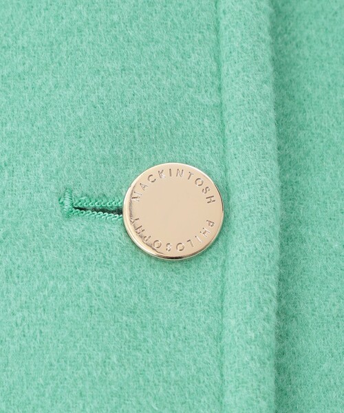 MACKINTOSH PHILOSOPHY（ﾏｯｷﾝﾄｯｼｭ ﾌｨﾛｿﾌｨｰ）の「【WELBURY NO COLLAR SHORT（ウェルベリーノーカラーショート）】ウールメルトン製（ノーカラーコート・レディース・オフホワイト/ブルー系その他3/チャコールグレー/ブラウン/ダークネイビー・38/36）」の16枚目の写真