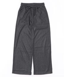 waist ribbon semi wide pants /ウエストリボンセミワイドパンツウール混