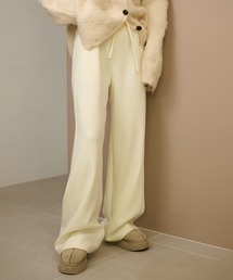 LAULEN | waist ribbon semi wide pants /ウエストリボンセミワイドパンツ(その他パンツ)