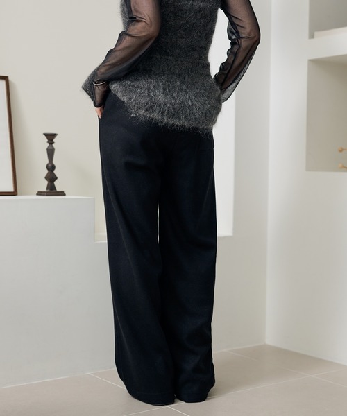 LAULEN（ローレン）の「waist ribbon semi wide pants /ウエストリボンセミワイドパンツ（その他パンツ・レディース・アイボリー/ブラウン/グレー/ブラック・FREE）」の22枚目の写真