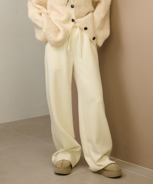 LAULEN（ローレン）の「waist ribbon semi wide pants /ウエストリボンセミワイドパンツ（その他パンツ・レディース・アイボリー/ブラウン/グレー/ブラック・FREE）」の5枚目の写真