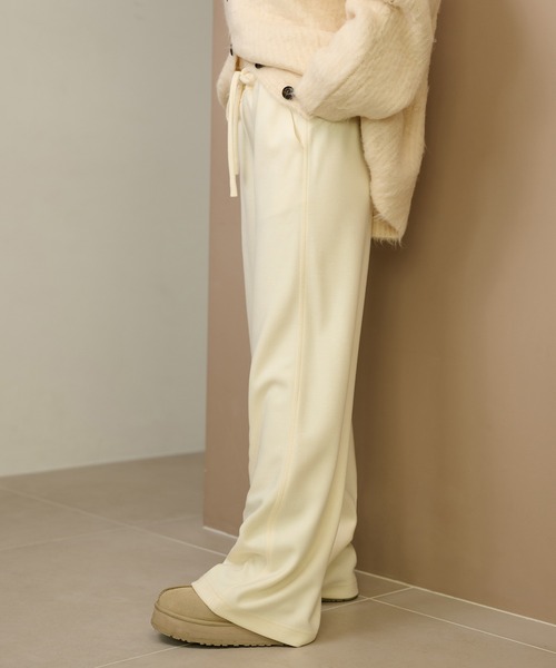 LAULEN（ローレン）の「waist ribbon semi wide pants /ウエストリボンセミワイドパンツ（その他パンツ・レディース・アイボリー/ブラウン/グレー/ブラック・FREE）」の6枚目の写真