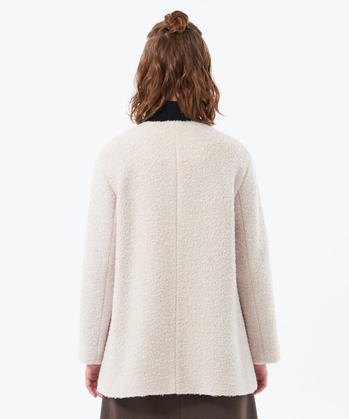 MACKINTOSH PHILOSOPHY（ﾏｯｷﾝﾄｯｼｭ ﾌｨﾛｿﾌｨｰ）の「【HESSLE MIDDLE COAT（ヘスルミドルコート）】（ノーカラーコート・レディース・ブラウン系その他4/グリーン/ホワイト系その他/ベージュ/グレー系その他2・38/36/34）」の14枚目の写真