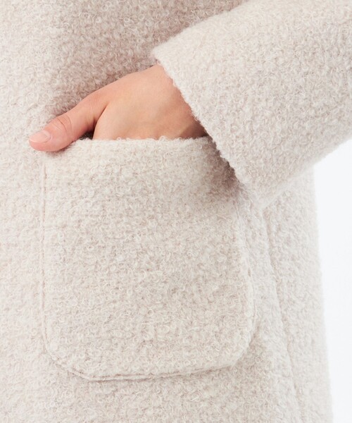 MACKINTOSH PHILOSOPHY（ﾏｯｷﾝﾄｯｼｭ ﾌｨﾛｿﾌｨｰ）の「【HESSLE MIDDLE COAT（ヘスルミドルコート）】（ノーカラーコート・レディース・ブラウン系その他4/グリーン/ホワイト系その他/ベージュ/グレー系その他2・38/36/34）」の16枚目の写真