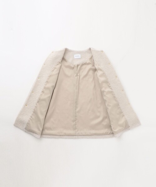 MACKINTOSH PHILOSOPHY（ﾏｯｷﾝﾄｯｼｭ ﾌｨﾛｿﾌｨｰ）の「【HESSLE MIDDLE COAT（ヘスルミドルコート）】（ノーカラーコート・レディース・ブラウン系その他4/グリーン/ホワイト系その他/ベージュ/グレー系その他2・38/36/34）」の17枚目の写真