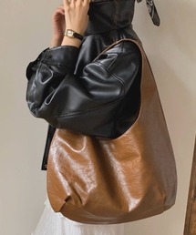 .KOM（ドットコム）の「A'GEM/9 × .kom 『.KOM/ドットケーオーエム』 Soft Touch Big Hobo Bag/ソフトタッチ ビッグホーボーバッグ（エコバッグ/サブバッグ）」