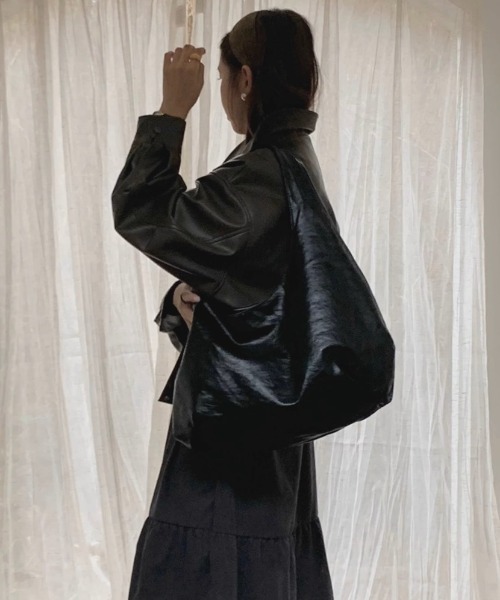 .KOM(ドットコム)の「A'GEM/9 × .kom 『.KOM/ドットケーオーエム』 Soft Touch Big Hobo Bag/ソフトタッチ ビッグホーボーバッグ(エコバッグ/サブバッグ・レディース・ブラック/カモフラージュ/アイボリー/ブラウン・FREE)」の7枚目の写真