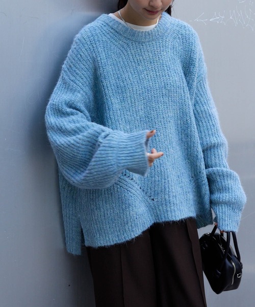 セール】<ウォッシャブル>メランジ ミックスヤーン ローゲージ