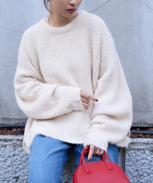 セール】<ウォッシャブル>メランジ ミックスヤーン ローゲージ