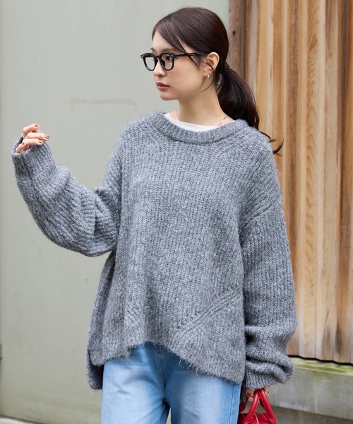 セール】<ウォッシャブル>メランジ ミックスヤーン ローゲージ