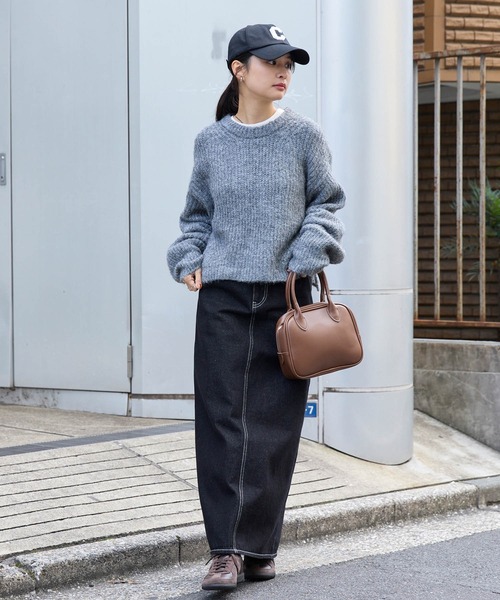 ウォッシャブル>メランジ ミックスヤーン ローゲージ ボリューム