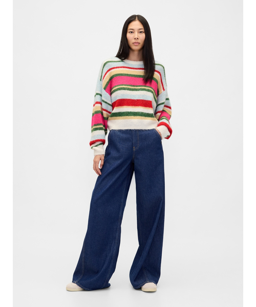GAP（ギャップ）の「ふわもこ オーバーサイズ クルーネックセーター（ニット/セーター・レディース・ピンク/ブラック/レッド/マルチ/グレー・XS/S/M/L/XL/XXS）」の11枚目の写真