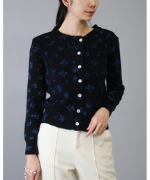 Doumoi（ドゥモエ）の「花柄プリント　ニット　カーディガン（カーディガン/ボレロ）」