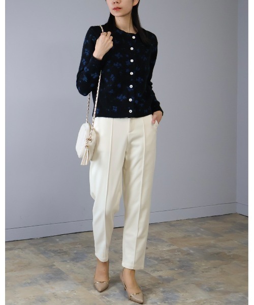 LEONARD✨️フラワープリントカーディガン 羽織り 金ボタン 花柄