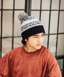 niko and... | 柄ポンポンニットワッチ(ニットキャップ/ビーニー)