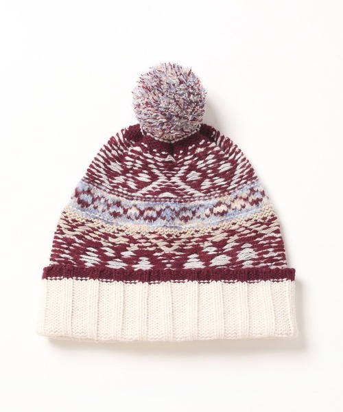 niko and...（ニコアンド）の「柄ポンポンニットワッチ（ニットキャップ/ビーニー・メンズ・ブルー/ブラック/アイボリー・FREE）」の14枚目の写真