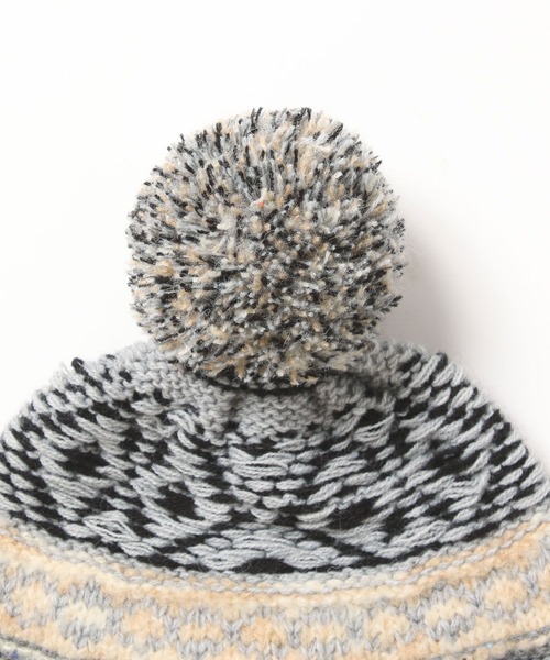 niko and...（ニコアンド）の「柄ポンポンニットワッチ（ニットキャップ/ビーニー・メンズ・ブルー/ブラック/アイボリー・FREE）」の16枚目の写真