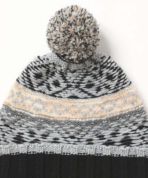 niko and...（ニコアンド）の「柄ポンポンニットワッチ（ニットキャップ/ビーニー・メンズ・ブルー/ブラック/アイボリー・FREE）」の20枚目の写真